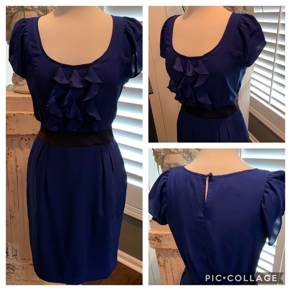 Express Dresses & Skirts - Express Midi  Blue Dress